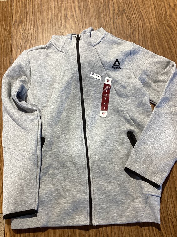 Reebok zip up hooded sweatshirt Sz small