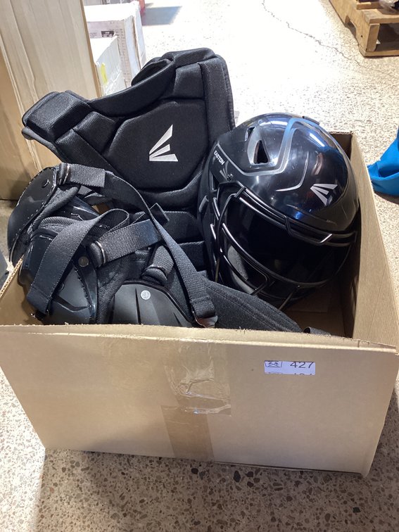 Catchers knee pads and uniform