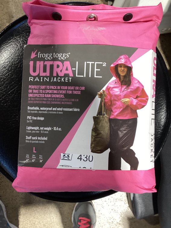 Froggtoggs ultra lite rain jacket sz large
