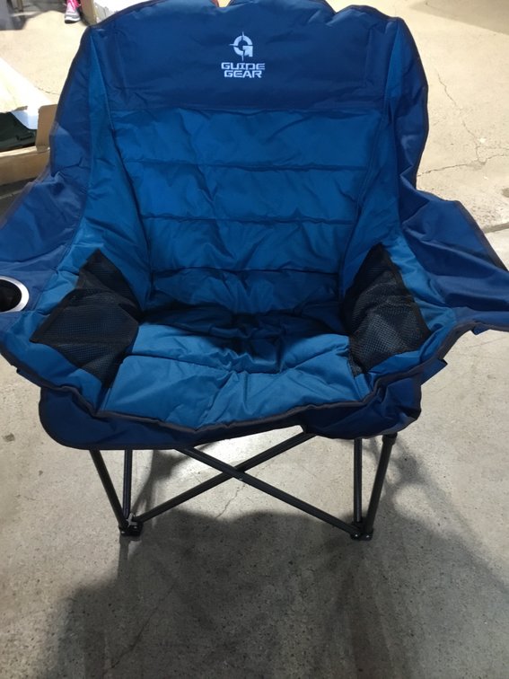 Guide Gear Oversized XL Comfort Padded Camping Chair with storage bag