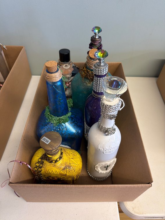 Painted Liquor bottles