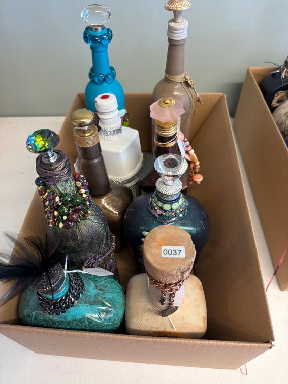 Painted Liquor bottles