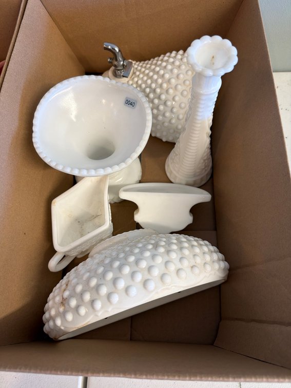 Lot of Milk Glass