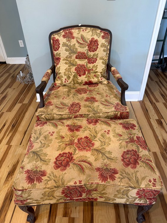 Vintage Chair and foot stool
