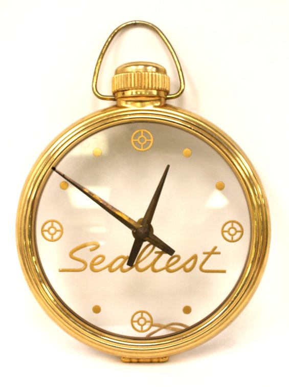 Sealtest Milk & Ice Cream Etched Glass Clock