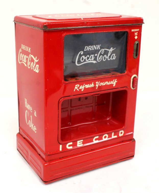 Marx Coca Cola Vending Machine Toy Dispenser Bank