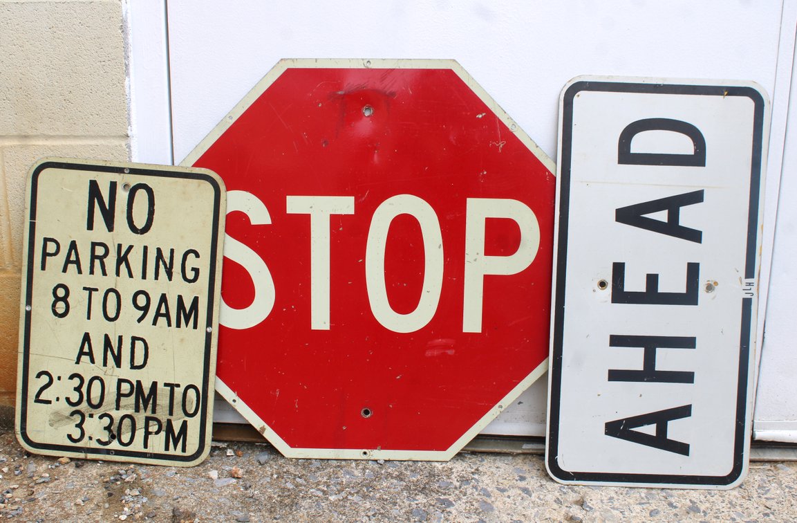 Street Signs incl. Stop Sign