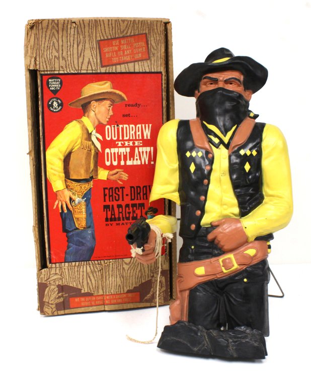 Mattel Outdraw the Outlaw Fast Draw Target Game with Box