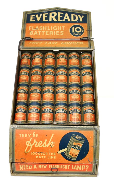 Eveready Flashlight Batteries Store Display
