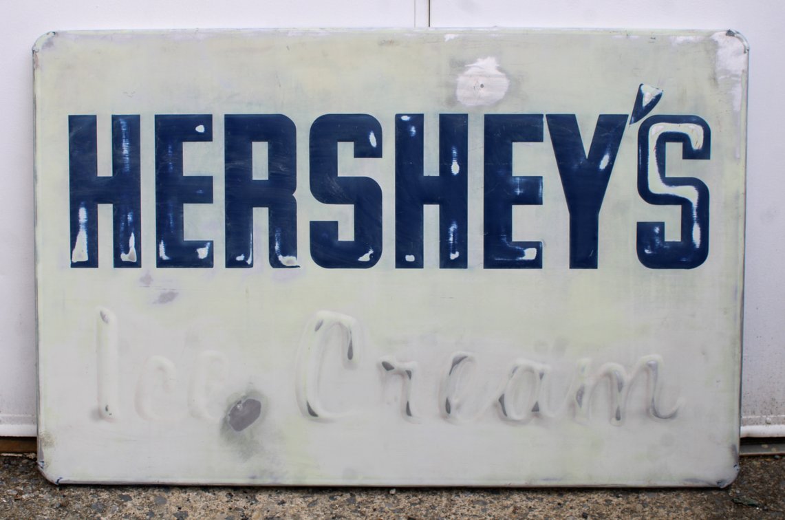 Hershey Embossed Sign