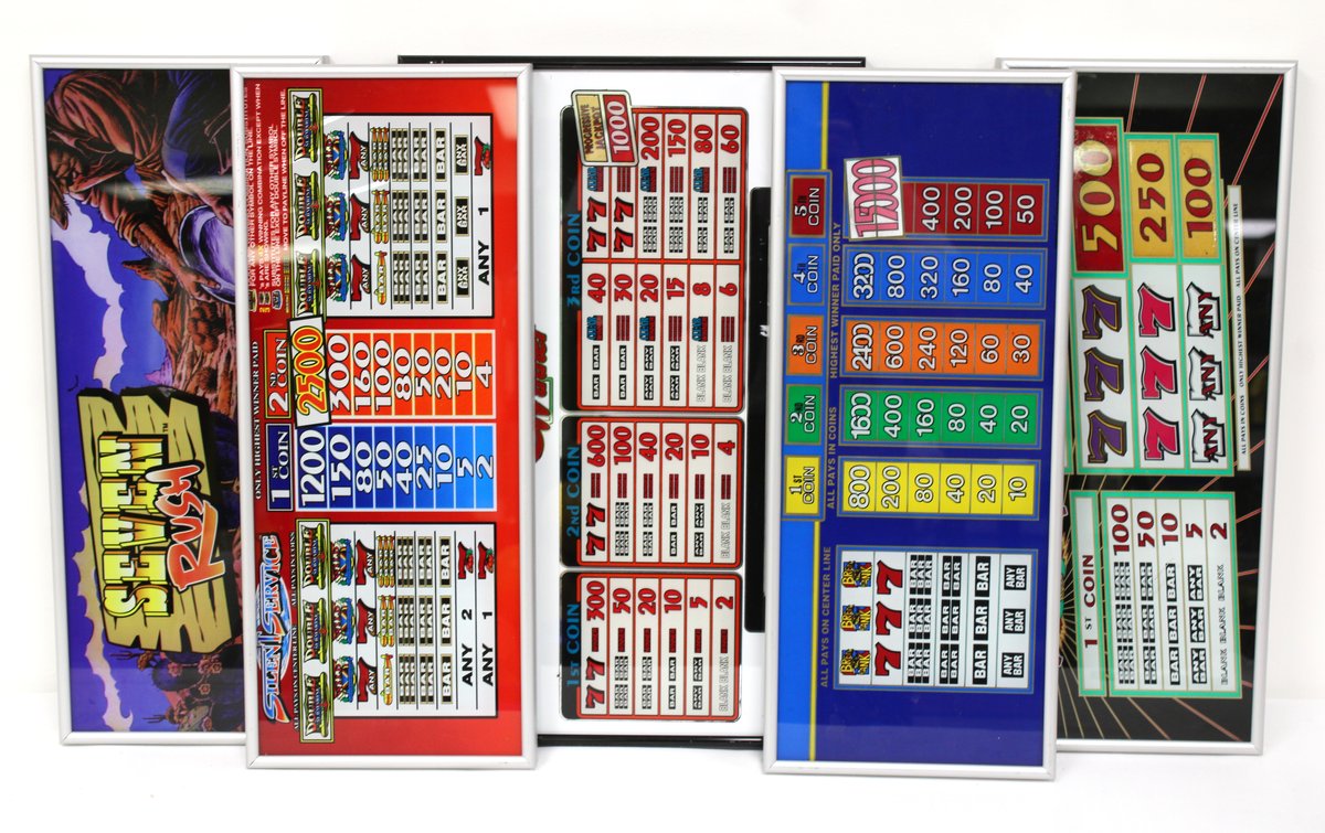 Custom Framed Slot Machine Glass