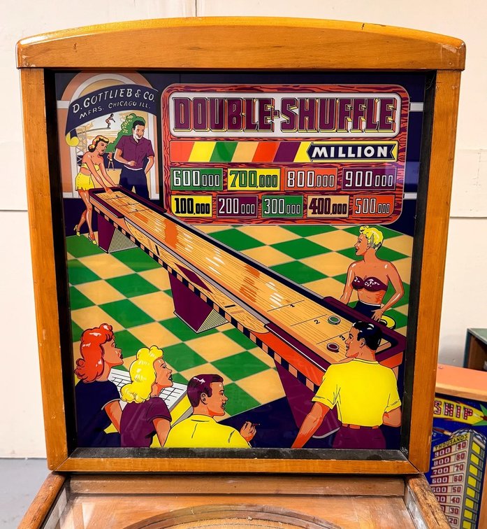 Gottlieb Double Shuffle Woodrail Pinball Machine, 1949