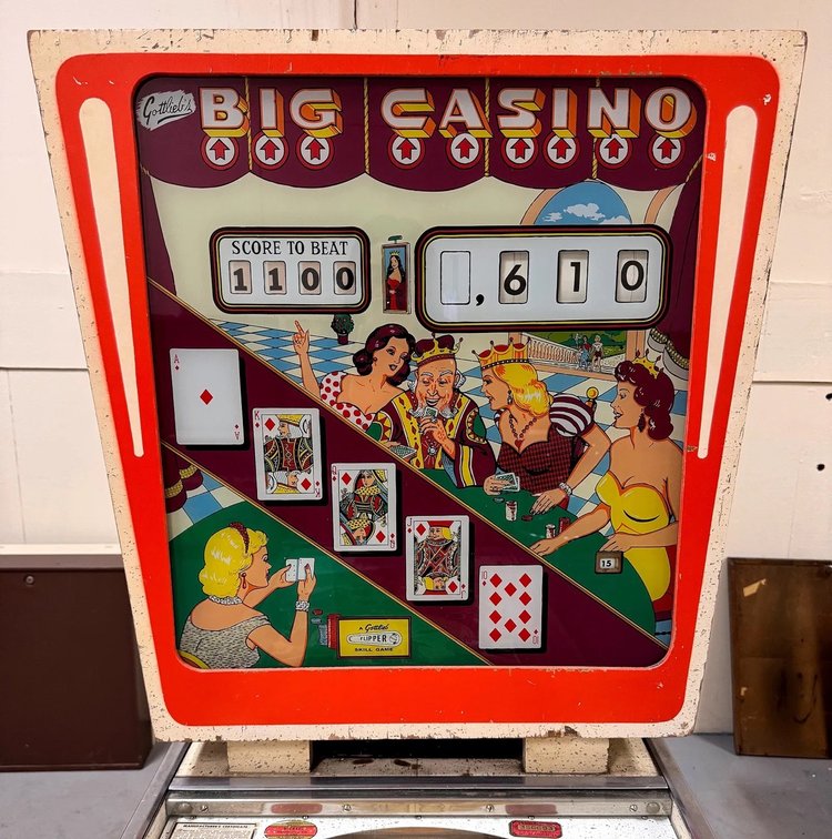 Gottlieb Big Casino Wedgehead Pinball Machine, 1961