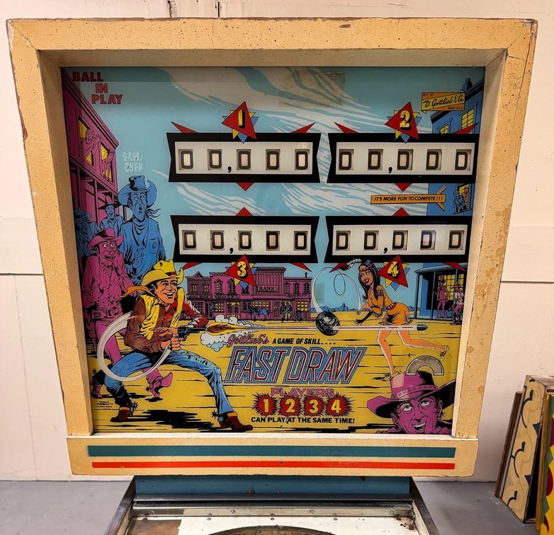 Gottlieb Fast Draw Pinball Machine, 1975