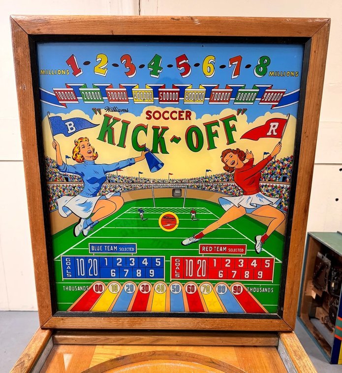 Williams Soccer Kick-Off Woodrail Pinball Machine, 1958