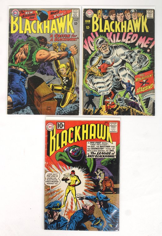 DC Comics Blackhawk Comic Books, Issues 165, 235, 237