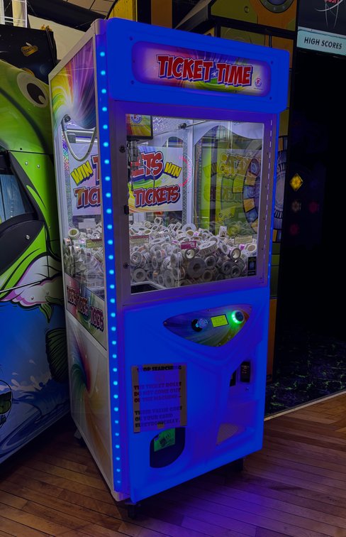 Smart Industries Ticket Time Crane RFID Arcade Game