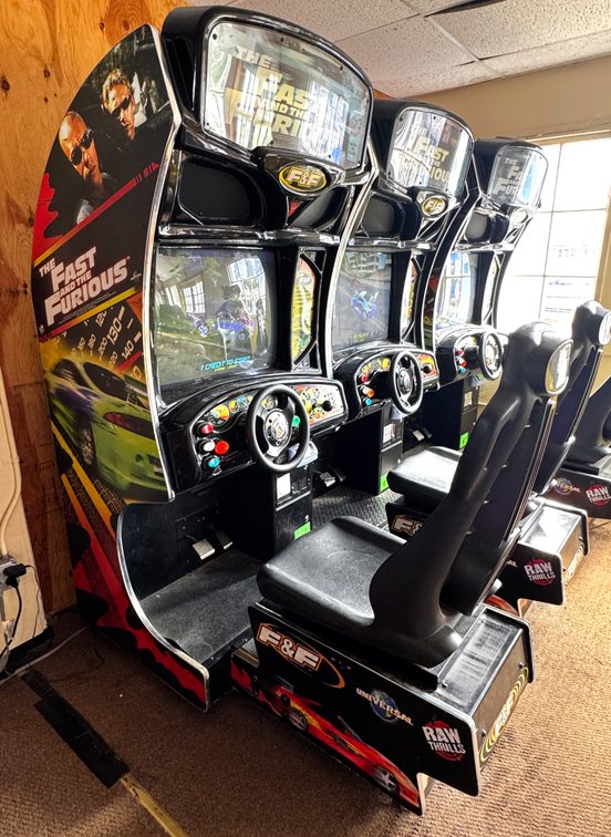 Raw Thrills Fast and Furious Sit Down Racing Arcade, Lot 1