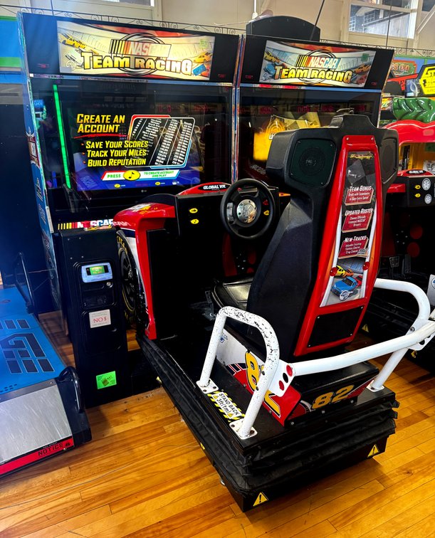Global VR NASCAR Team Racing Sit Down Racing Arcade Game, Lot 1