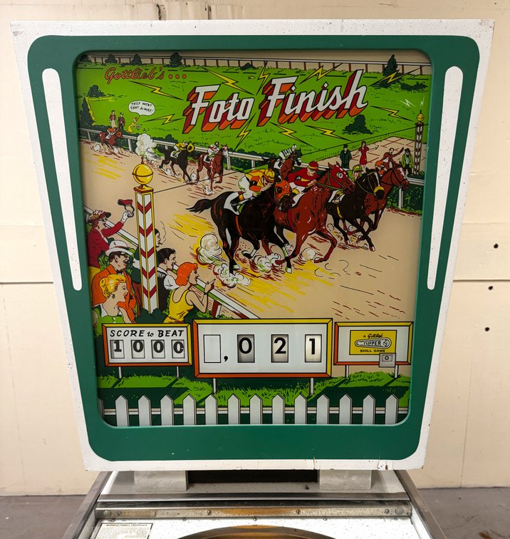 Gottlieb Foto Finish Wedgehead Pinball Machine, 1961