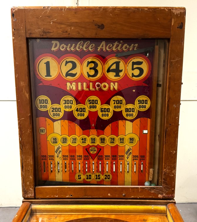 Genco Double Action Woodrail Pinball Machine, 1951