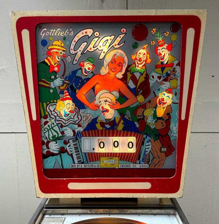Gottlieb Gigi Wedgehead Pinball Machine, 1963