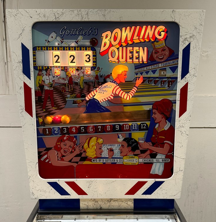 Gottlieb Bowling Queen Wedgehead Pinball Machine