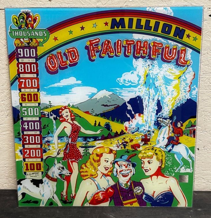 Gottlieb Old Faithful Woodrail Pinball Machine, 1950