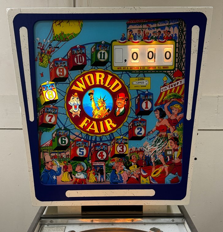 Gottlieb World Fair Wedgehead Pinball Machine, 1964