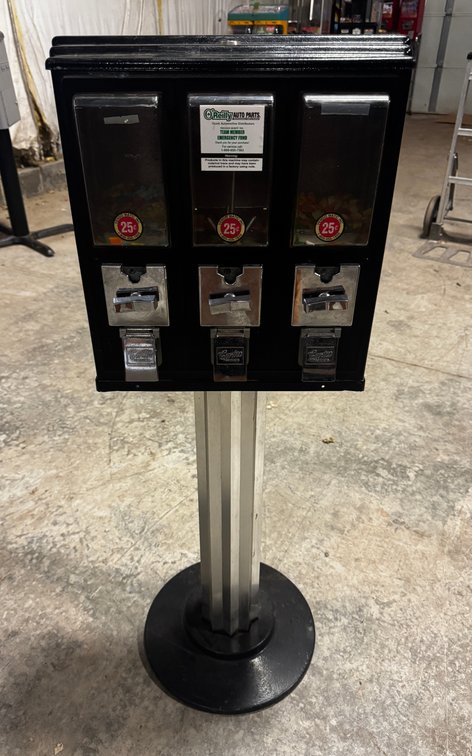Three Column Candy Vendor on Stand