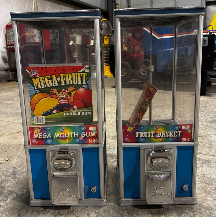 Pair of Beaver Blue Capsule / Gumball Vendors