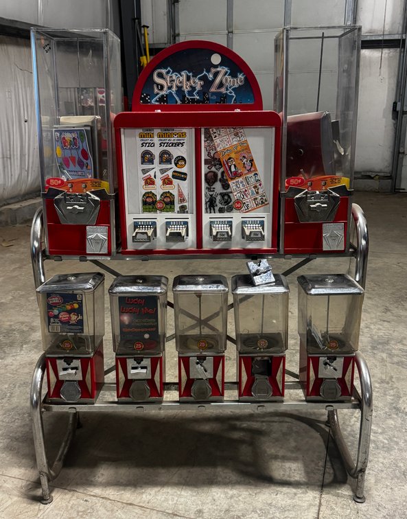 Vending Rack with Sticker Zone / Capsule Vendor / Gumball / Candy Vendor