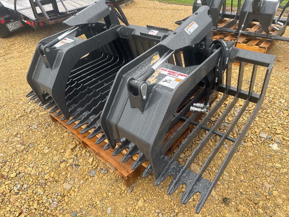Rock Bucket Grapple HD72-3 – 72” Skid Steer Attachment