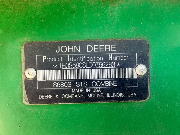 Image for S680 STS JOHN DEERE COMBINE QULIN MO