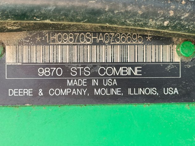 Image for 9870 STS JOHN DEERE COMBINE QULIN MO