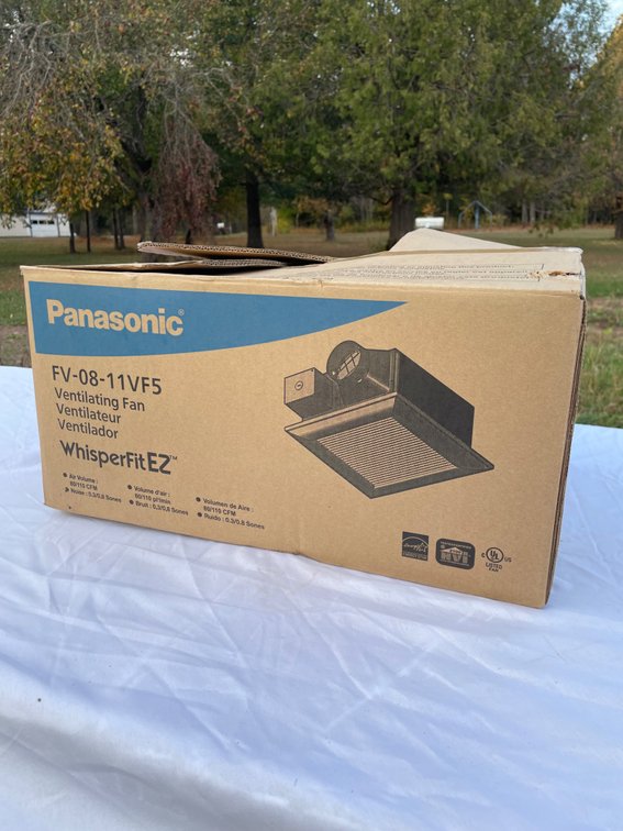 Panasonic WhisperFitEZ Ventilating Fan - 80/110 CFM