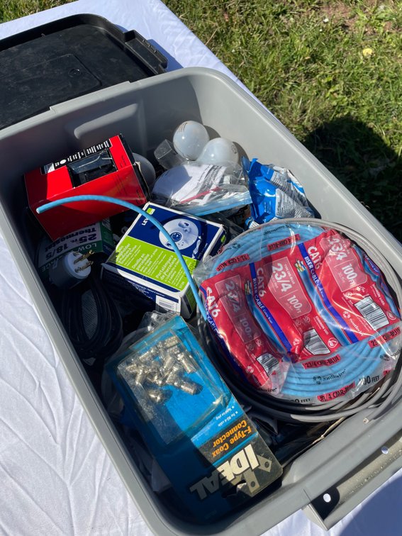 Electrical Supplies, Wiring, Outlets, Light Bulbs & Miscellaneous Hardware Lot