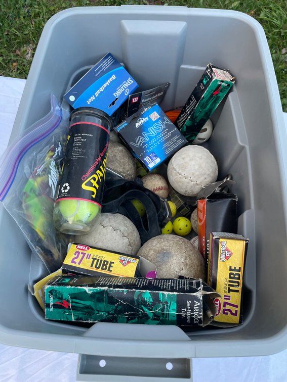 Sports Equipment, Baseballs, Fishing Line, Tennis Balls