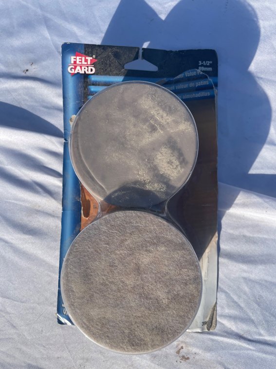 Felt Gard 3-1/2" Round Furniture Floor Protector Pads - 8 Pack