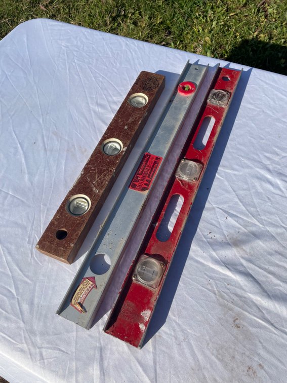 Vintage Spirit Levels - Wood, Aluminum, Cast Metal I-Beam