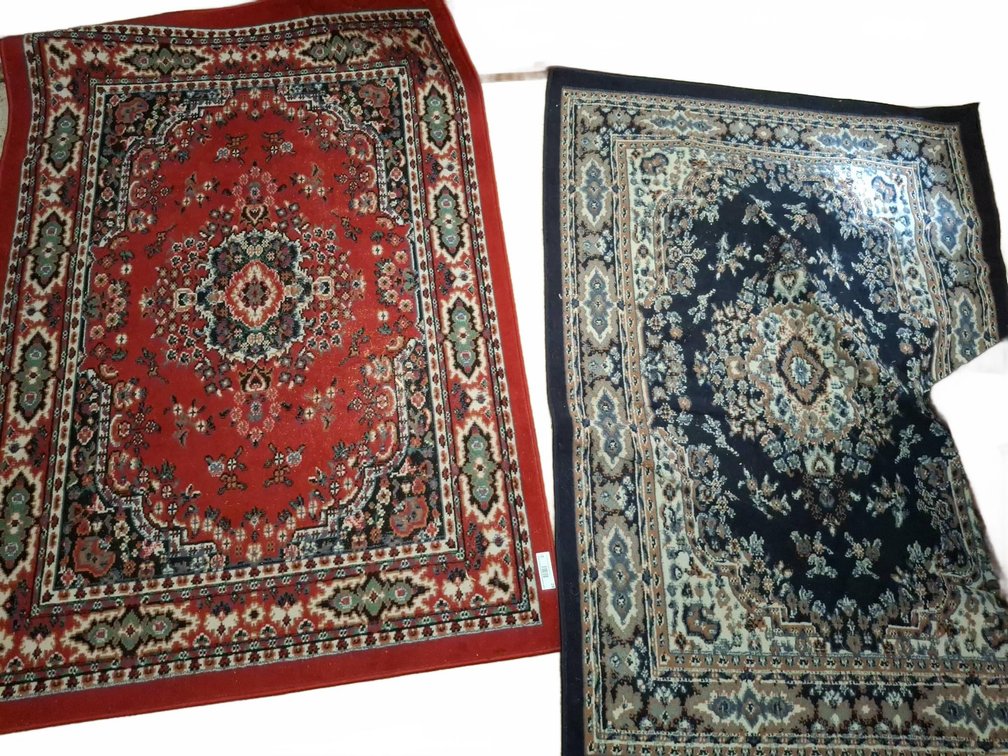 Premium Area Rugs, Red and Navy Blue