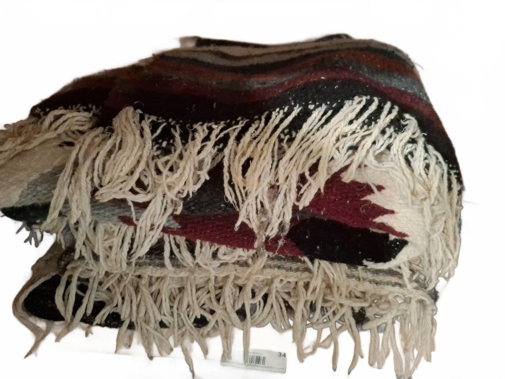 Four Striped Mexican-Style Blankets