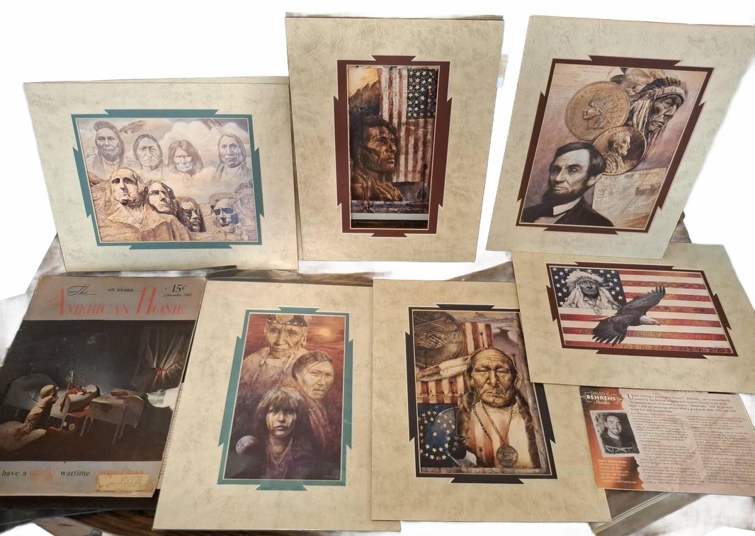 David Behrens Native American Art Prints Lot 11"×14"