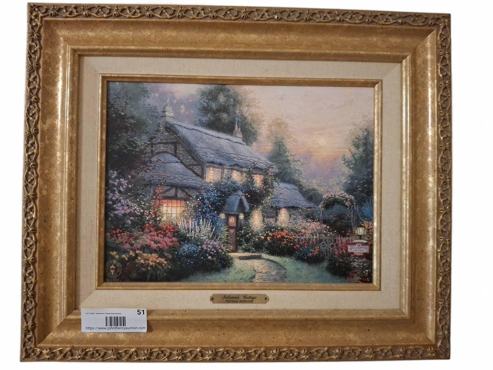 Thomas Kinkade "Julianne's Cottage" Framed Art 18"×15"