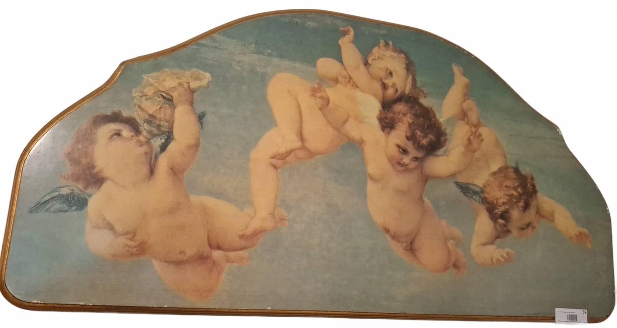 Framed Cherubs Wall Art, 39"×19"