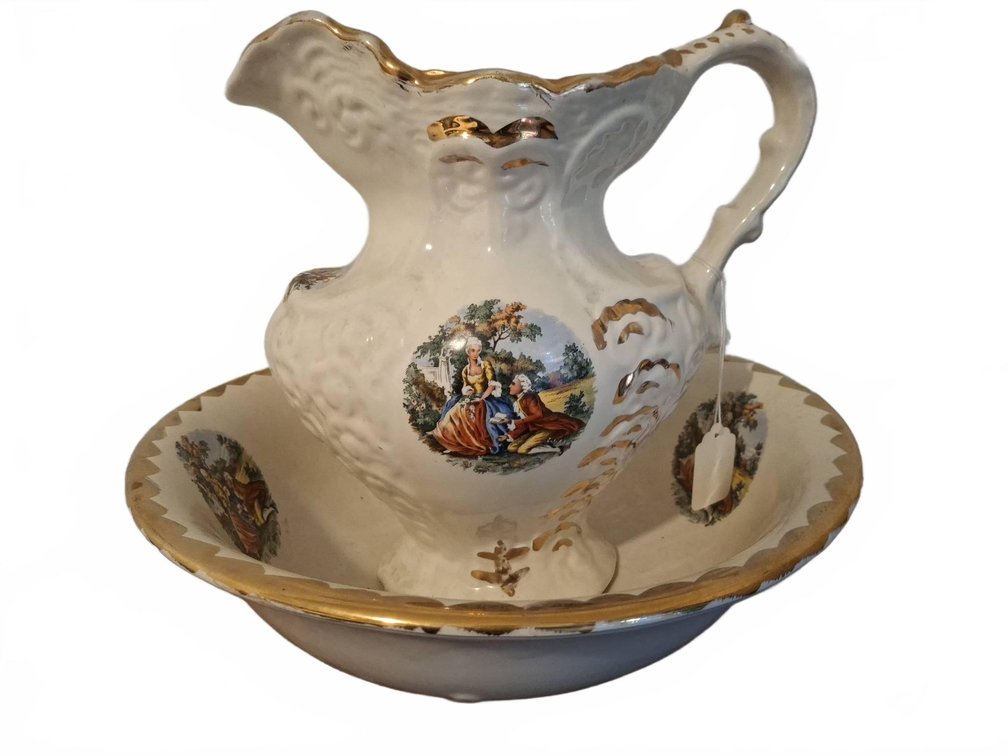 Martha Washington Ceramic Pitcher and Bowl Set