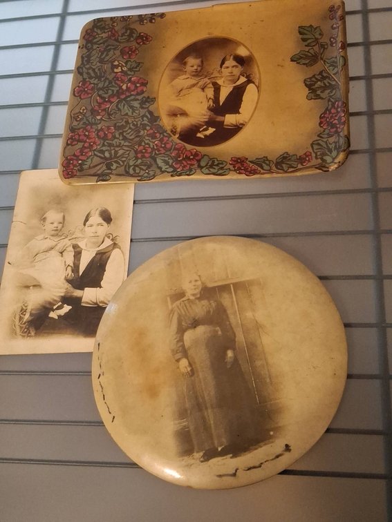 Early 20th Century Family Photographs and Photo Tin
