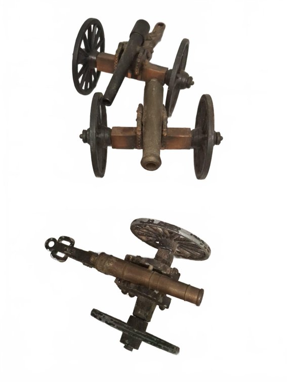 3 Metal Toy Cannon Replicas