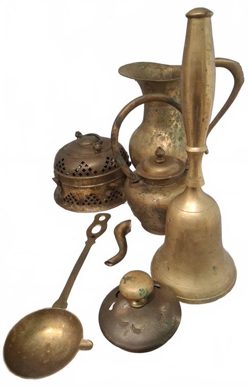 Brass Home Decor Pieces, 6 Items