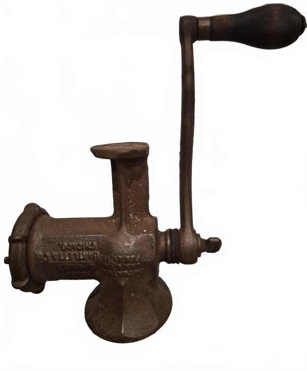 O.V.B. No. 83 Cast Iron Meat Grinder